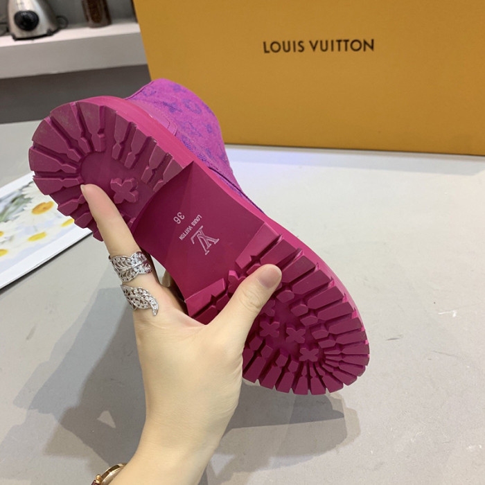 Louis Vuitton Women Shoes Boots Fashion Ankle Boots Luxury Brand Leather Design with Original Box