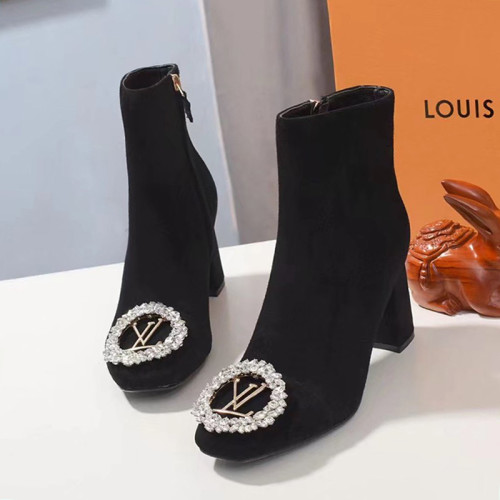 Louis Vuitton Women Shoes Boots Fashion Ankle Boots Luxury Brand Leather Design with Original Box