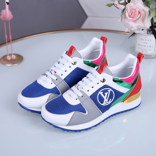 Louis Vuitton Women Shoes Sneakers Luxury Brand Lace-Up Run Away Sneaker with Original Box