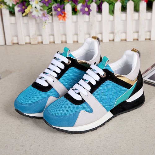 Louis Vuitton Women Shoes Sneakers Luxury Brand Lace-Up Run Away Sneaker with Original Box