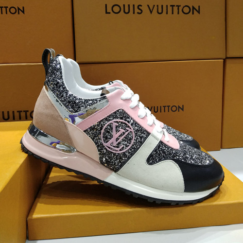 Louis Vuitton Women Shoes Sneakers Luxury Brand Lace-Up Run Away Sneaker with Original Box