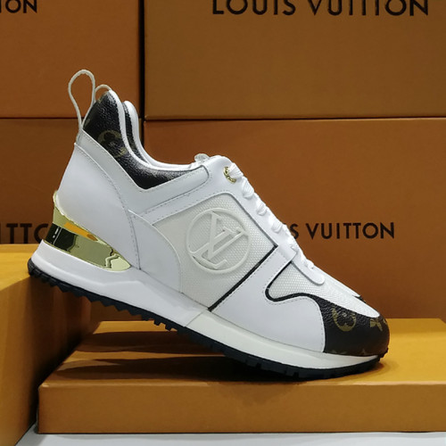 Louis Vuitton Women Shoes Sneakers Luxury Brand Lace-Up Run Away Sneaker with Original Box