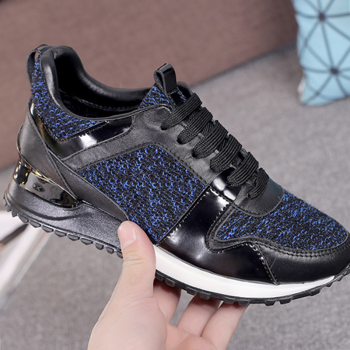 Louis Vuitton Women Shoes Sneakers Luxury Brand Lace-Up Run Away Sneaker with Original Box