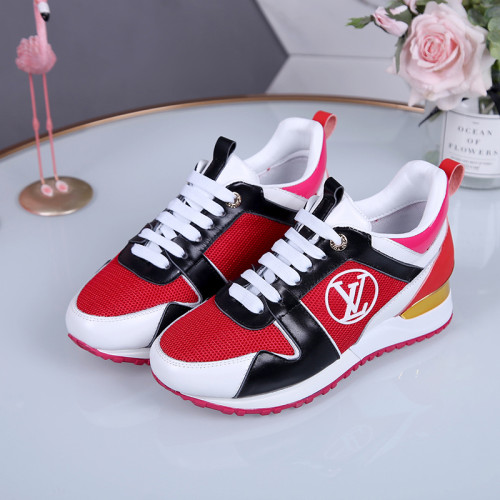 Louis Vuitton Women Shoes Sneakers Luxury Brand Lace-Up Run Away Sneaker with Original Box
