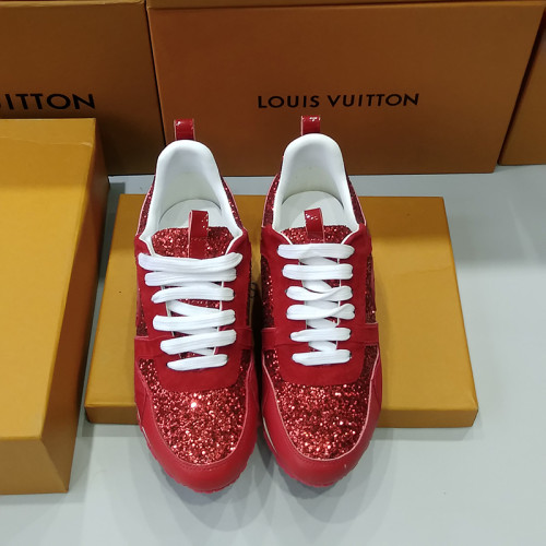 Louis Vuitton Women Shoes Sneakers Luxury Brand Lace-Up Run Away Sneaker with Original Box