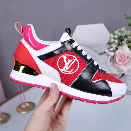 Louis Vuitton Women Shoes Sneakers Luxury Brand Lace-Up Run Away Sneaker with Original Box