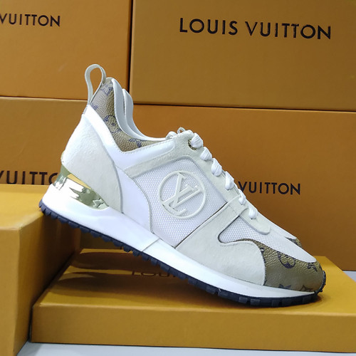 Louis Vuitton Women Shoes Sneakers Luxury Brand Lace-Up Run Away Sneaker with Original Box