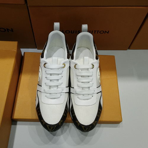 Louis Vuitton Women Shoes Sneakers Luxury Brand Lace-Up Run Away Sneaker with Original Box