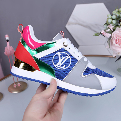 Louis Vuitton Women Shoes Sneakers Luxury Brand Lace-Up Run Away Sneaker with Original Box