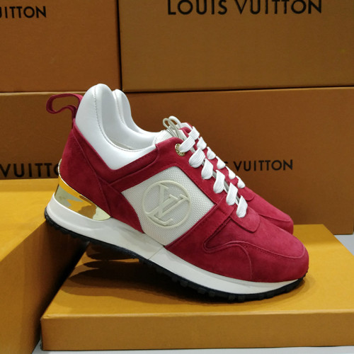 Louis Vuitton Women Shoes Sneakers Luxury Brand Lace-Up Run Away Sneaker with Original Box