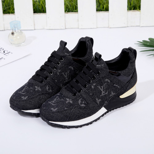 Louis Vuitton Women Shoes Sneakers Luxury Brand Lace-Up Run Away Sneaker with Original Box