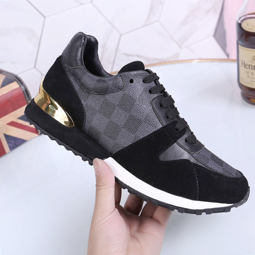 Louis Vuitton Women Shoes Sneakers Luxury Brand Lace-Up Run Away Sneaker with Original Box