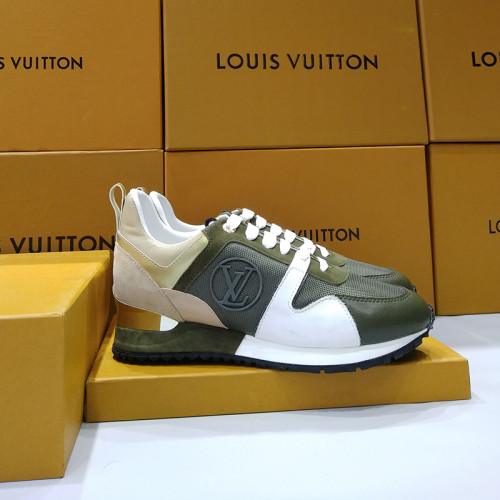 Louis Vuitton Women Shoes Sneakers Luxury Brand Lace-Up Run Away Sneaker with Original Box