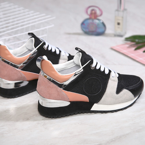 Louis Vuitton Women Shoes Sneakers Luxury Brand Lace-Up Run Away Sneaker with Original Box