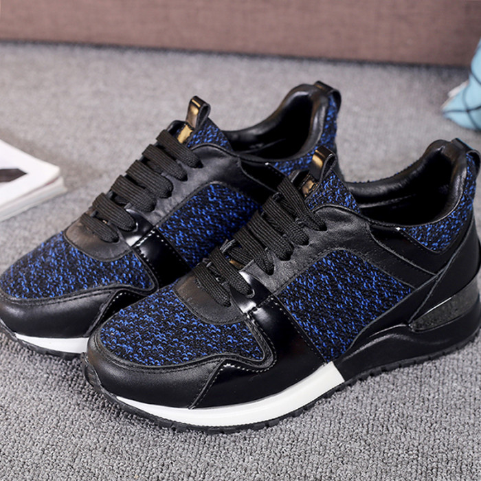 Louis Vuitton Women Shoes Sneakers Luxury Brand Lace-Up Run Away Sneaker with Original Box
