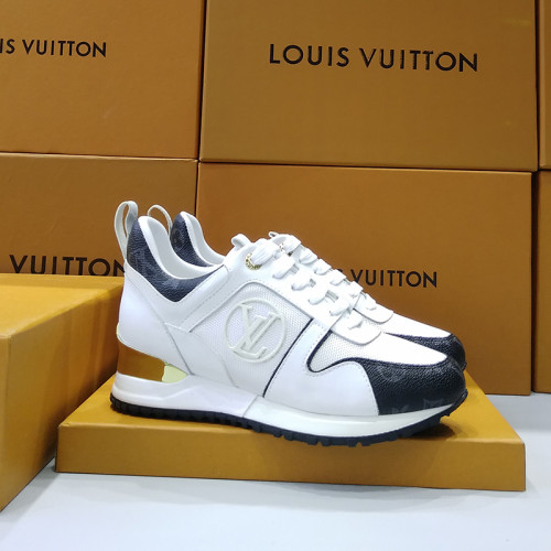 Louis Vuitton Women Shoes Sneakers Luxury Brand Lace-Up Run Away Sneaker with Original Box