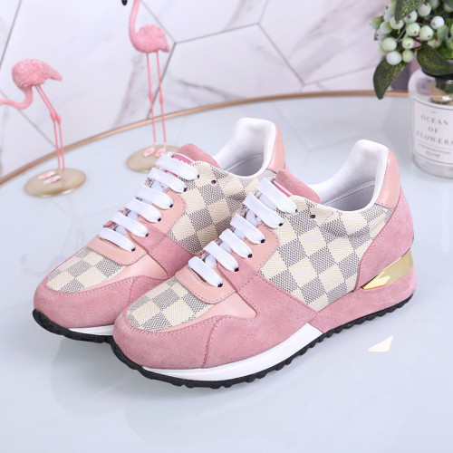 Louis Vuitton Women Shoes Sneakers Luxury Brand Lace-Up Run Away Sneaker with Original Box