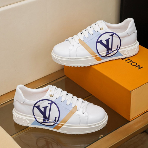 Louis Vuitton Women Shoes Sneakers Luxury Brand Lace-Up Time Out Sneaker with Original Box