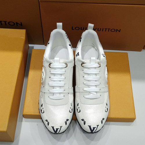 Louis Vuitton Women Shoes Sneakers Luxury Brand Lace-Up Run Away Sneaker with Original Box