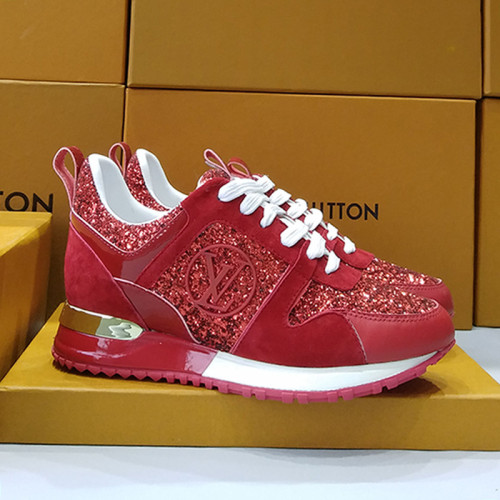 Louis Vuitton Women Shoes Sneakers Luxury Brand Lace-Up Run Away Sneaker with Original Box