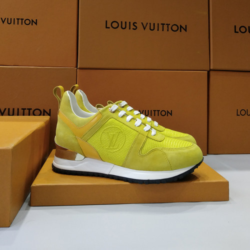 Louis Vuitton Women Shoes Sneakers Luxury Brand Lace-Up Run Away Sneaker with Original Box