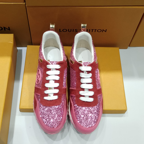 Louis Vuitton Women Shoes Sneakers Luxury Brand Lace-Up Run Away Sneaker with Original Box