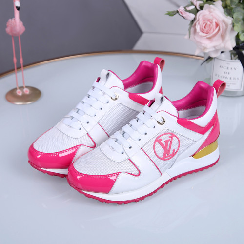 Louis Vuitton Women Shoes Sneakers Luxury Brand Lace-Up Run Away Sneaker with Original Box