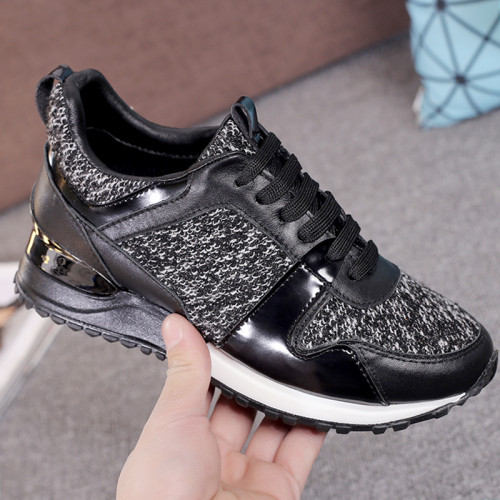 Louis Vuitton Women Shoes Sneakers Luxury Brand Lace-Up Run Away Sneaker with Original Box