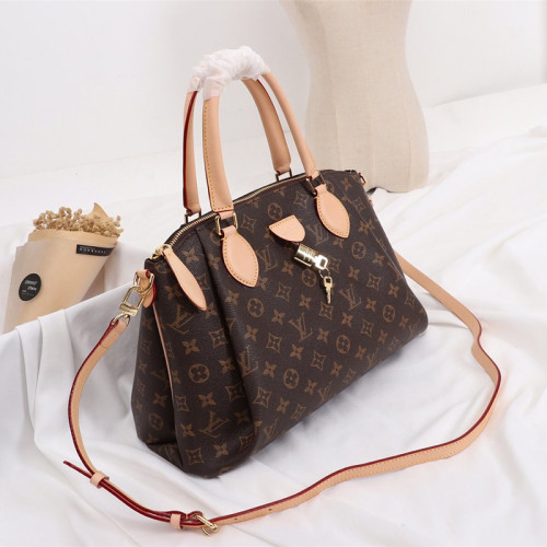 Louis Vuitton Womens Bags Handbags Luxury Brand Beige Monogram RIVOLI MM Shoulder Bags M44546