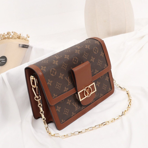 Louis Vuitton Womens Bags Handbags Luxury Brand DAUPHINE MM Monogram Messenger Shoulder Bags with Original Box