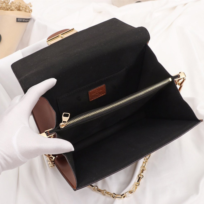 Louis Vuitton Womens Bags Handbags Luxury Brand DAUPHINE MM Monogram Messenger Shoulder Bags with Original Box