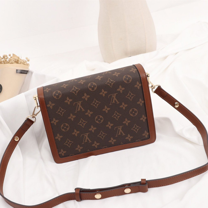 Louis Vuitton Womens Bags Handbags Luxury Brand DAUPHINE MM Monogram Messenger Shoulder Bags with Original Box M44391