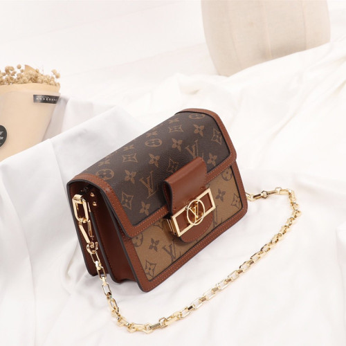 Louis Vuitton Womens Bags Handbags Luxury Brand MINI DAUPHINE Monogram Messenger Shoulder Bags with Original Box M44580