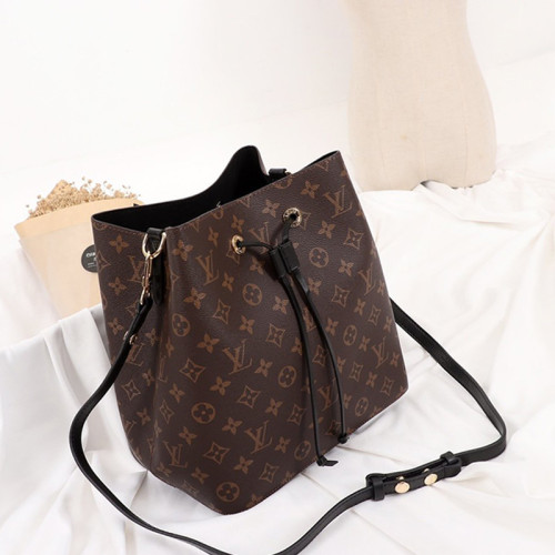 Louis Vuitton Womens Bag Handbags Luxury Brand NÉONOÉ MM Black Monogram coated canvas M44020 with Box