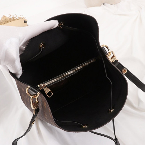 Louis Vuitton Womens Bag Handbags Luxury Brand NÉONOÉ MM Black Monogram coated canvas M44020 with Box