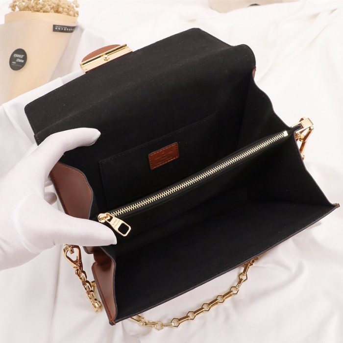Louis Vuitton Womens Bags Handbags Luxury Brand DAUPHINE MM Monogram Messenger Shoulder Bags with Original Box M44391
