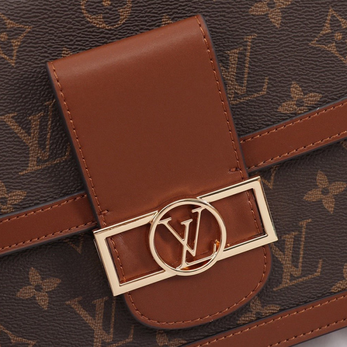 Louis Vuitton Womens Bags Handbags Luxury Brand DAUPHINE MM Monogram Messenger Shoulder Bags with Original Box