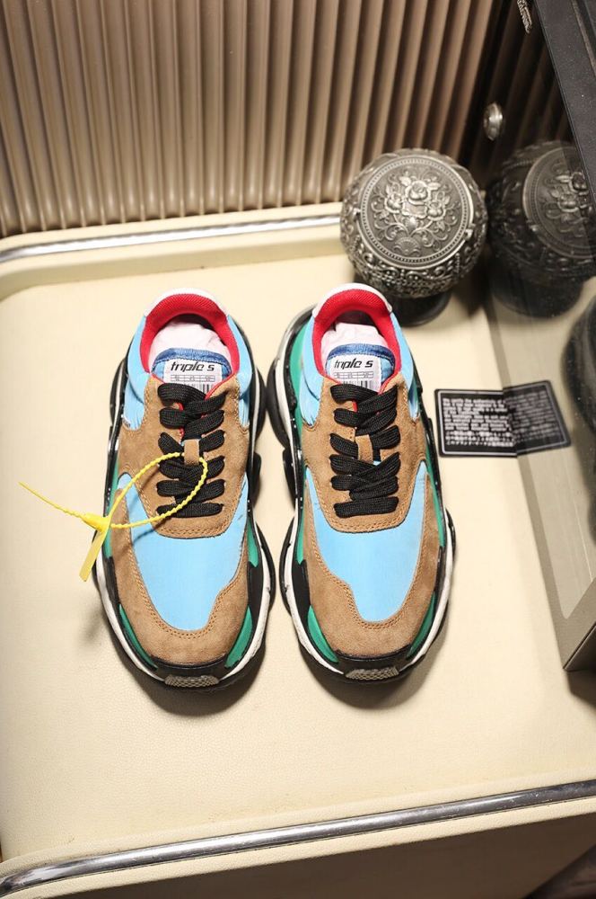 Balenciaga Mens Shoes Breathable Design Sneakers Luxury Brand Triple S Sneaker