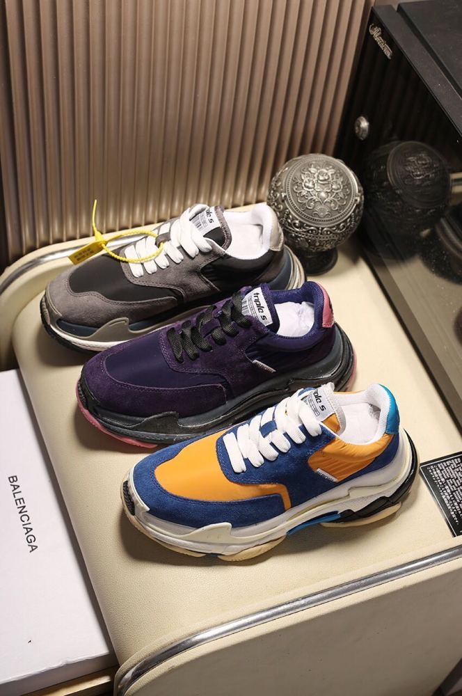 Balenciaga Mens Shoes Breathable Design Sneakers Luxury Brand Triple S Sneaker
