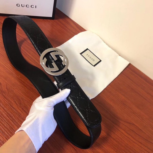 Gucci Mens Belt Luxury Brand Men Belts Luxury Brand with Original Box Gucci Signature leather belt ‎411924 CWC1N 1000