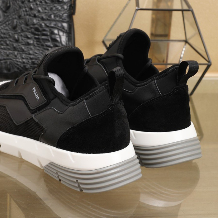 Prada Men Shoes Luxury Brand Sneakers Twist Technical Fabric Sneakers