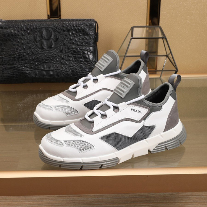 Prada Men Shoes Luxury Brand Sneakers Twist Technical Fabric Sneakers