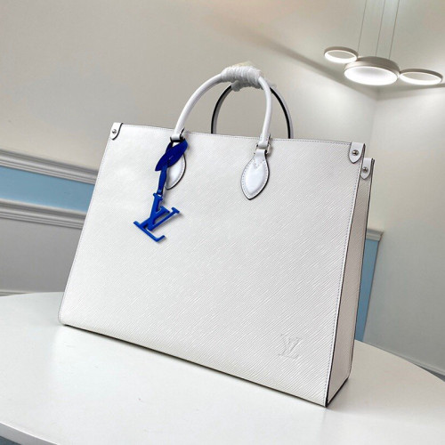 Louis Vuitton Womens Bag Handbags Luxury Brand ONTHEGO MM White Epi Leather Fashion Handbag M56081