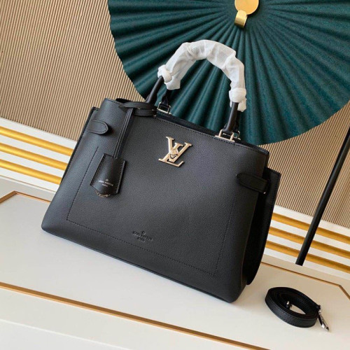 Louis Vuitton Womens Bag Handbag Luxury Brand Fashion Type Lockme Day Black M53730 Same as the Original Grained calf leather