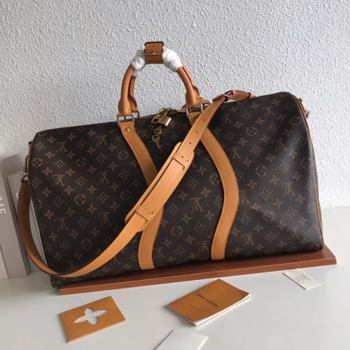 Louis Vuitton Womens and Mens Unisex Bags Luxury Brand LV Keepall Bandoulière 50 Fashion M44880