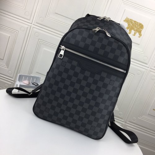 Louis Vuitton Mens Bags Backpacks Luxury Brand Fashion Type Michael Backpack Damier Graphite coated canvas without Original Box