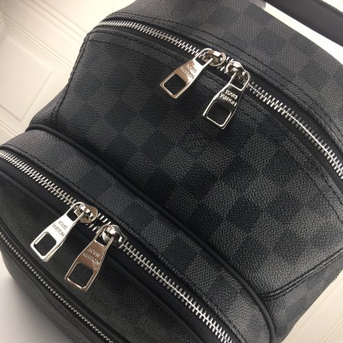 Louis Vuitton Mens Bags Backpacks Luxury Brand Fashion Type Michael Backpack Damier Graphite coated canvas without Original Box