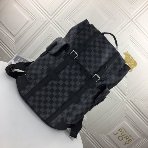 Louis Vuitton Mens Bags Backpacks Luxury Brand Fashion Type CHRISTOPHER PM Damier Graphite canvas body N41379