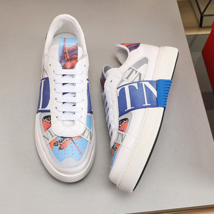 Valentino Men Shoes Fashion Design Luxury Brand Calfskin VL7N Sneaker With Bands