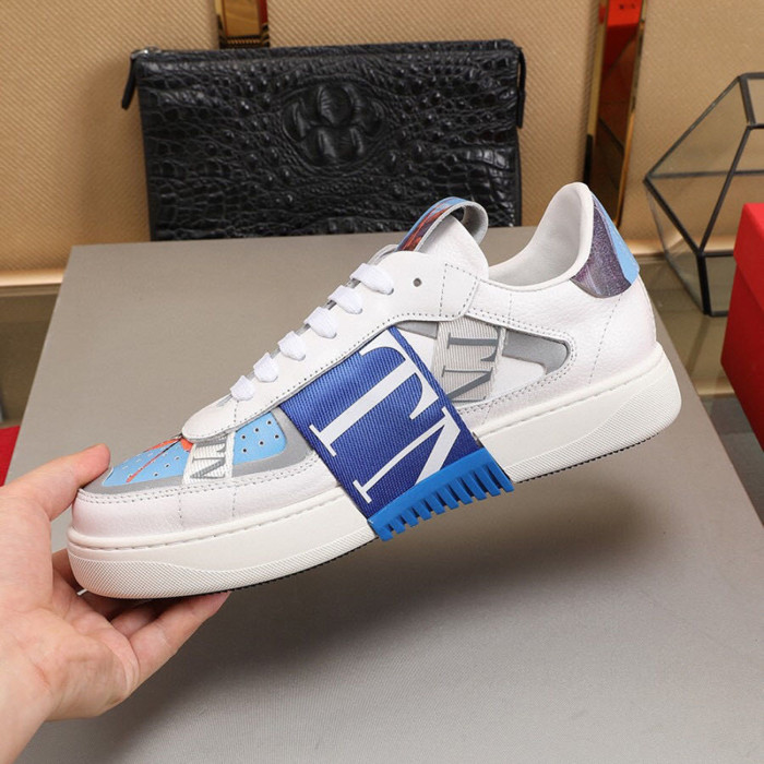 Valentino Men Shoes Fashion Design Luxury Brand Calfskin VL7N Sneaker With Bands